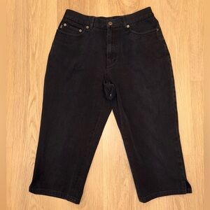 Lauren Jeans Co. Ralph Lauren black cropped/capri denim size 12 petite